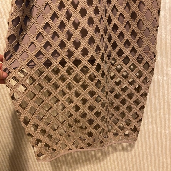 Missguided Strappy Lattice Midi Dress Mauve - Picture 4 of 4
